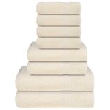 Vidaxl 8-piece towel set 360 g m² 100% cotton cream-colored