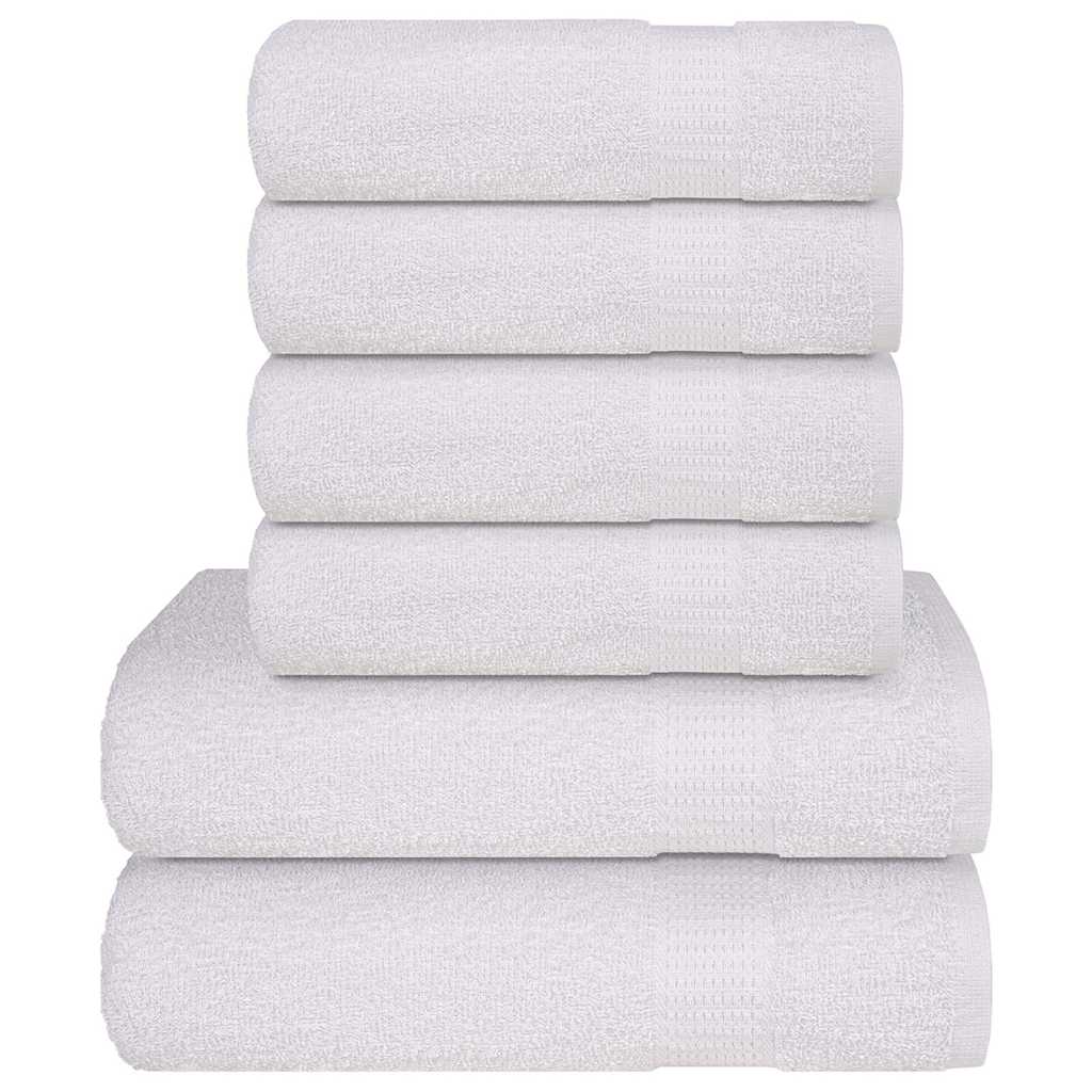 Vidaxl 6-piece towel set 360 g m² 100% cotton white
