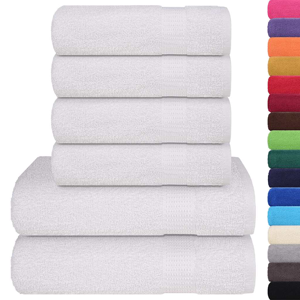 Vidaxl 6-piece towel set 360 g m² 100% cotton white