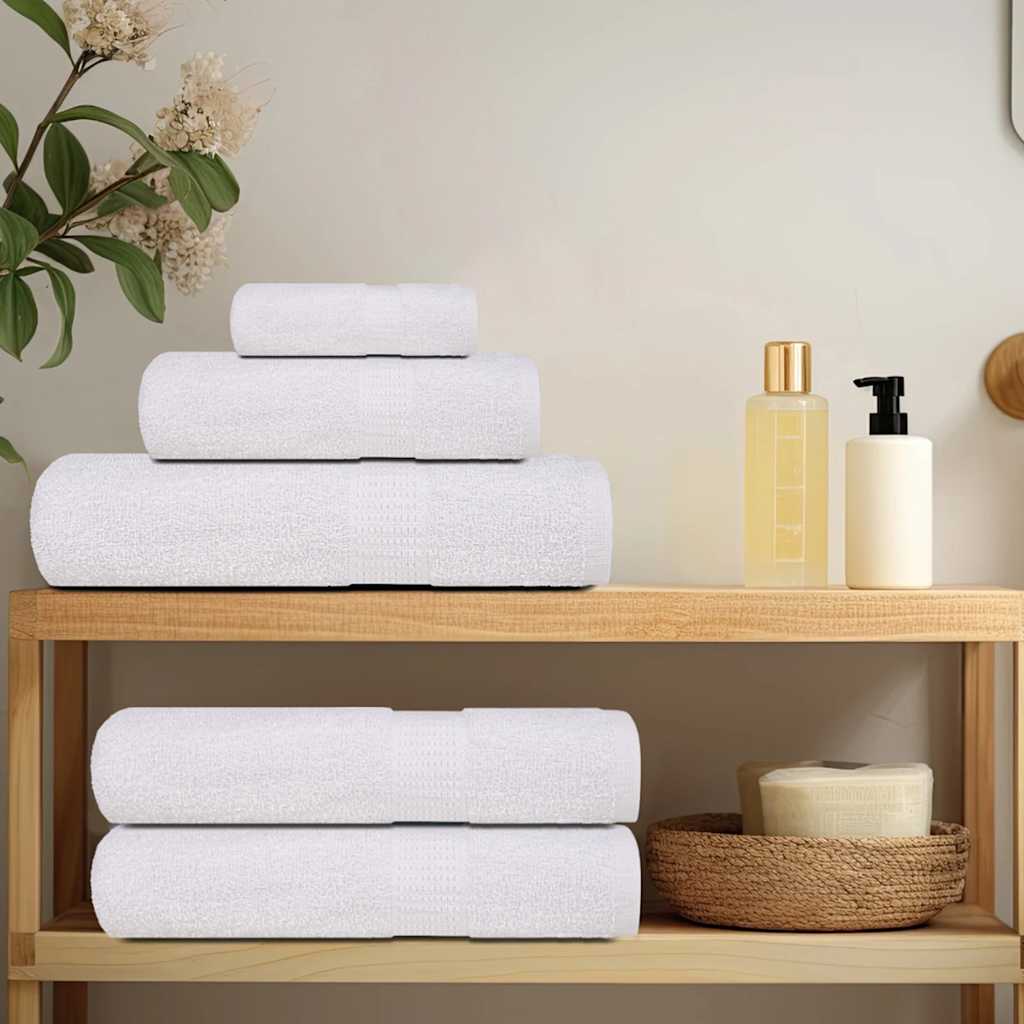 Vidaxl 6-piece towel set 360 g m² 100% cotton white