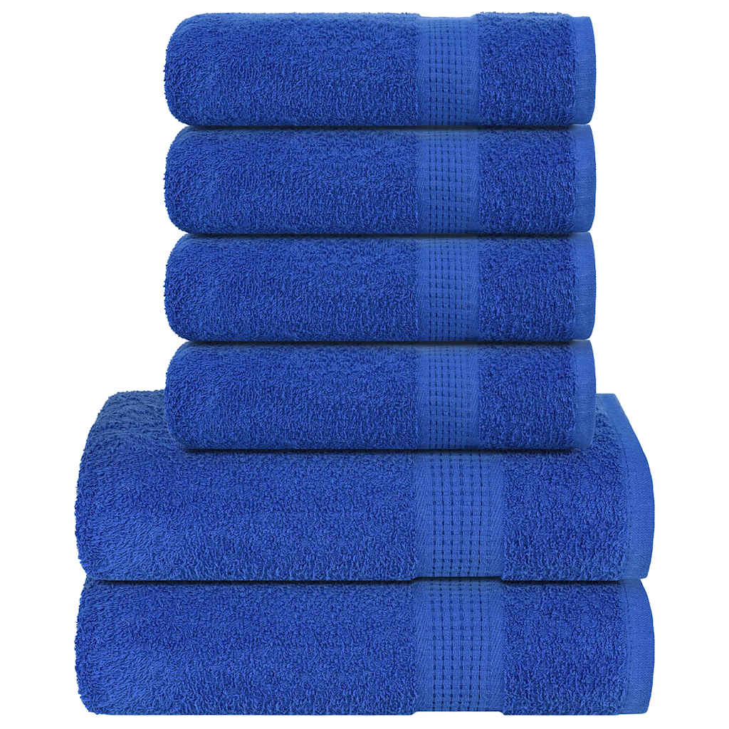 Vidaxl 6-piece towel set 360 g m² 100% cotton blue