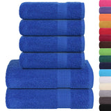 Vidaxl 6-piece towel set 360 g m² 100% cotton blue