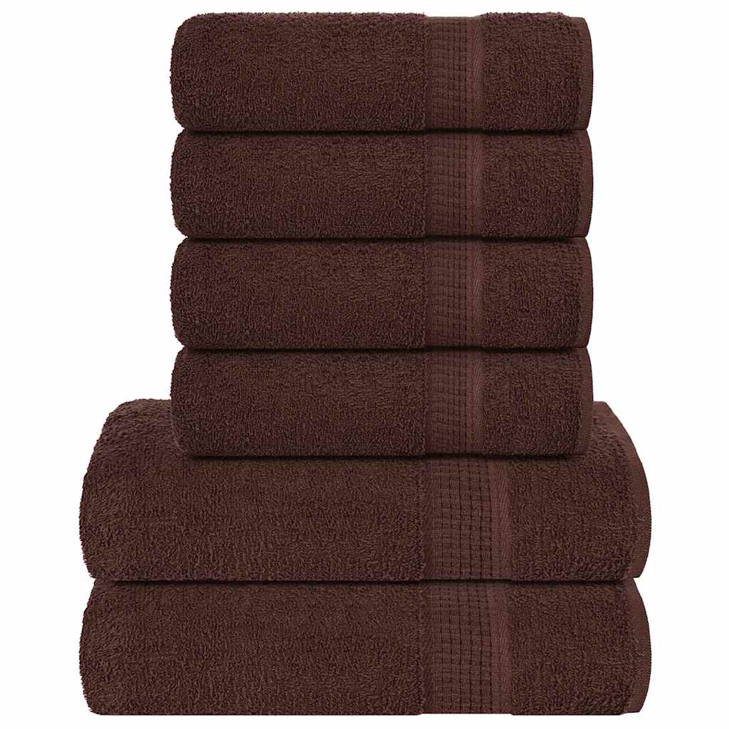 Vidaxl 6-piece towel set 360 g m² 100% cotton brown