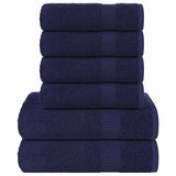 Vidaxl 6-piece towel set 360 g m² 100% cotton navy blue