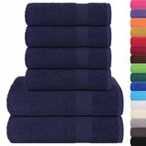 Vidaxl 6-piece towel set 360 g m² 100% cotton navy blue