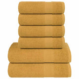 Vidaxl 6-piece towel set 360 g m² 100% cotton gold colored