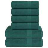 Vidaxl 6-piece towel set 360 g m² 100% cotton green