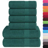 Vidaxl 6-piece towel set 360 g m² 100% cotton green