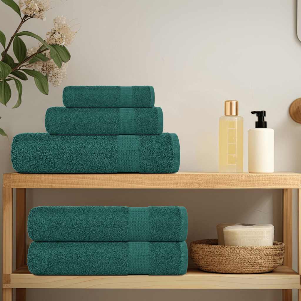 Vidaxl 6-piece towel set 360 g m² 100% cotton green