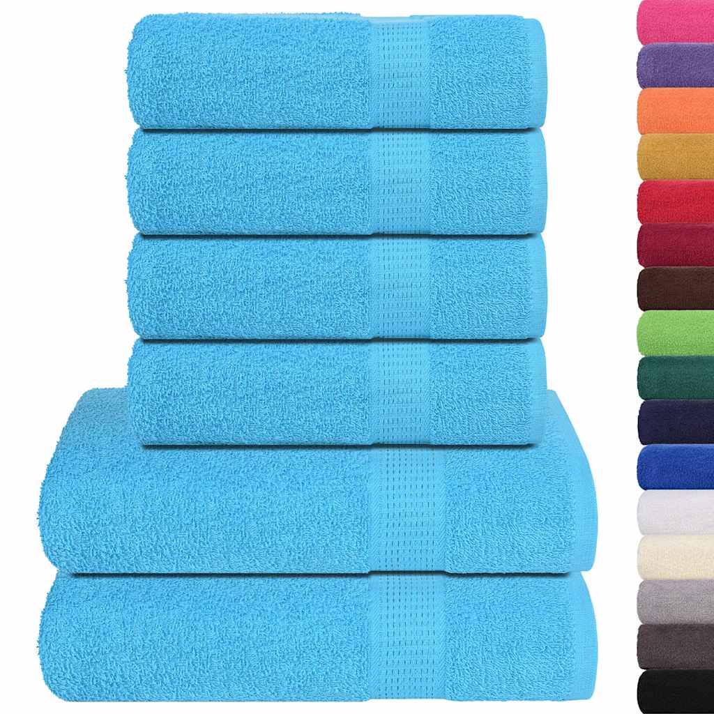 Vidaxl 6-piece towel set 360 g m² 100% cotton turquoise