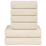 Vidaxl 6-piece towel set 360 g m² 100% cotton cream-colored