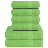 Vidaxl 6-piece towel set 360 g m² 100% cotton apple green