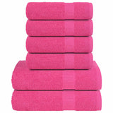 Vidaxl 12-delt håndkle sett 360 g m² 100% bomullrosa