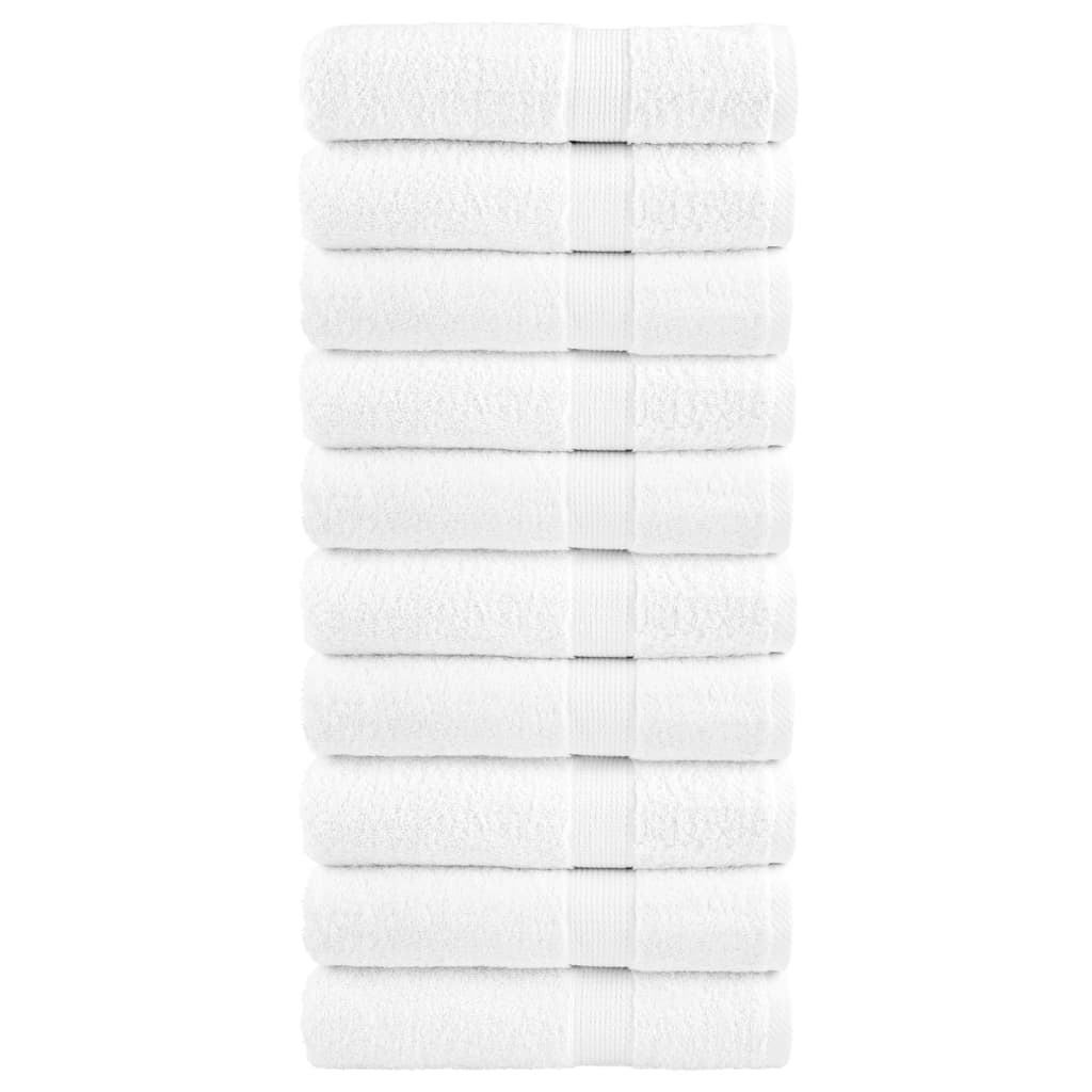 Vidaxl badehåndklæder Solund 10 st 600 g m² 70x140 cm hvid