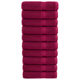 Vidaxl badehåndklæder Solund 10 st 600 g m² 70x140 cm Bordeaux rød