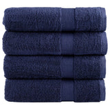 Vidaxl Bad Towel Folits 4 PCS 600 g m²pose 100x150 cm Marine Blo