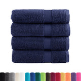 Vidaxl Bad Towel Folits 4 PCS 600 g m²pose 100x150 cm Marine Blo