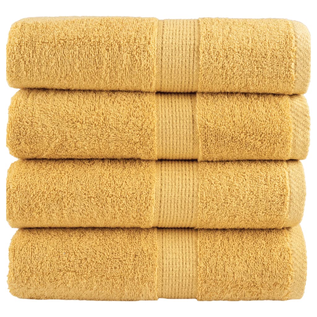 Vidaxl Guest wipes Solund 4 pcs 600 g m² 30x50 cm gold colored