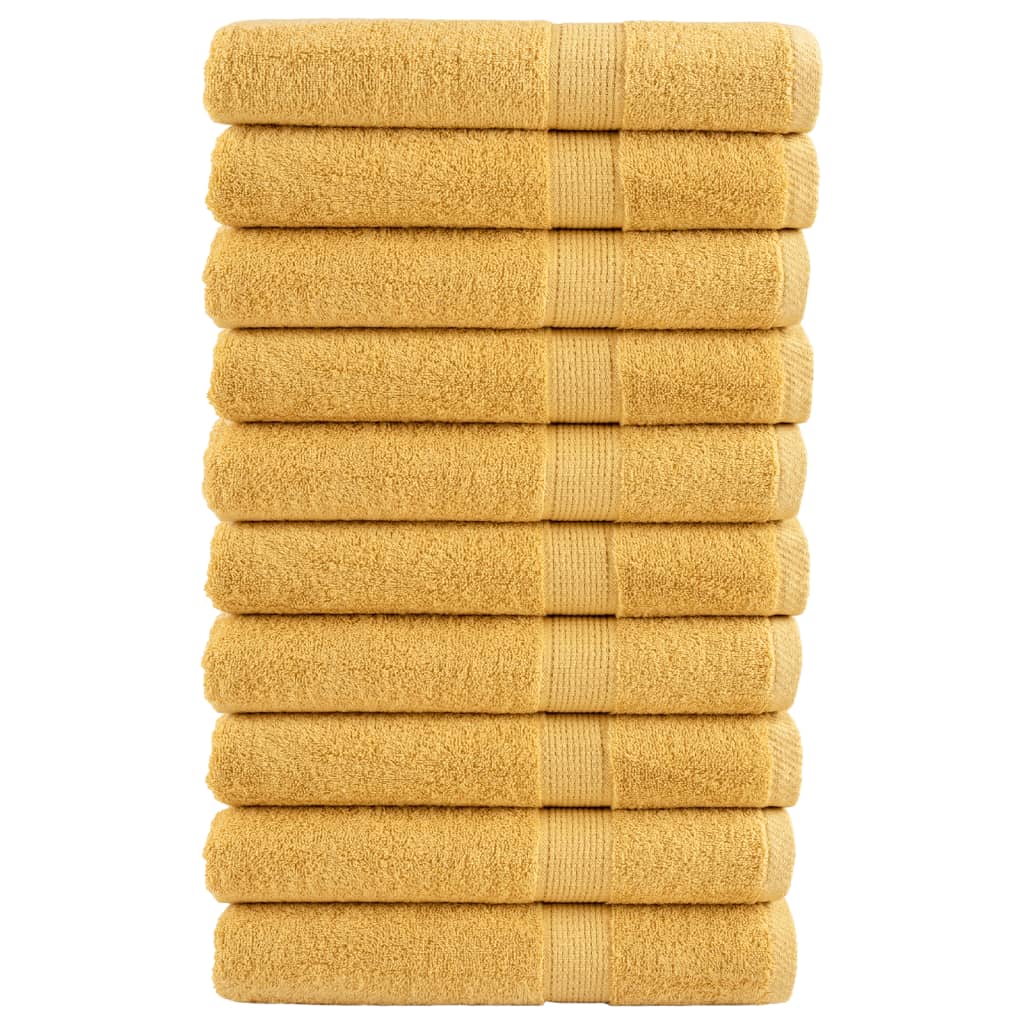 Vidaxl Sauna Cloths Solund 10 PCS 600 g m² 80x200 cm de color oro