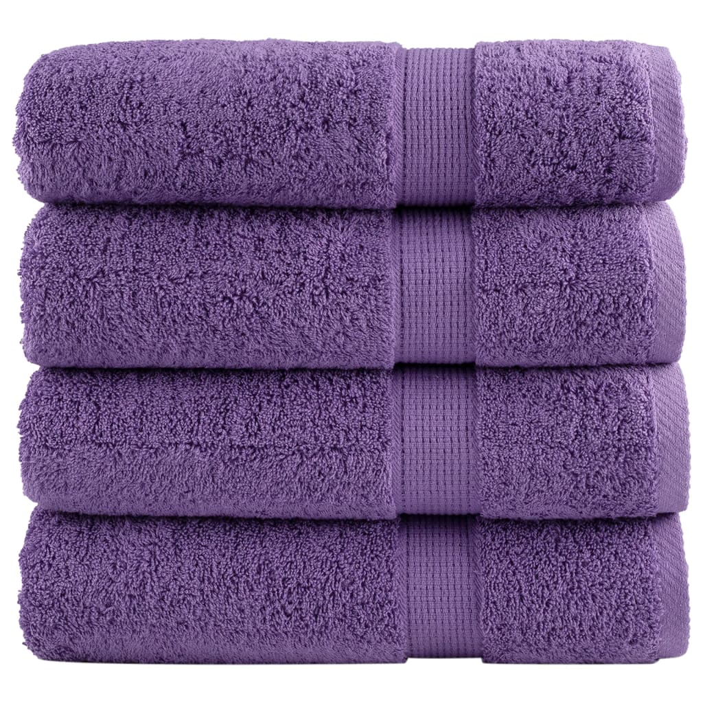 VIDAXL ASCOLLI DA BACCHI SOLUND 4 PCS 600 G M² 70X140 CM Purple