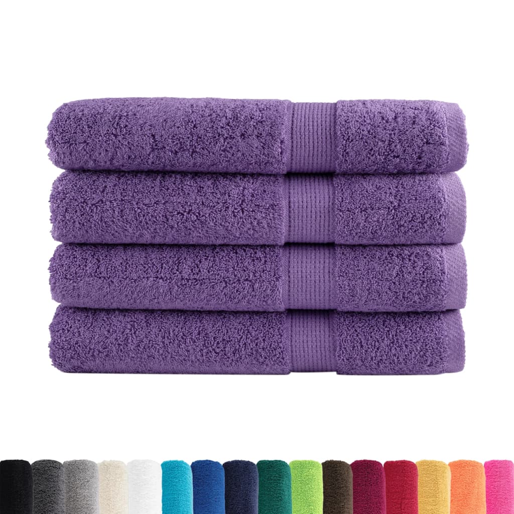 Vidaxl Sauna Cloths Solund 4 PCS 600 G m² 80x200 cm lilla
