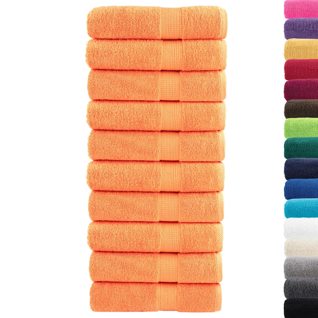 Vidaxl Handdicher Sole 10 st 600 g m²/x100 cm orange