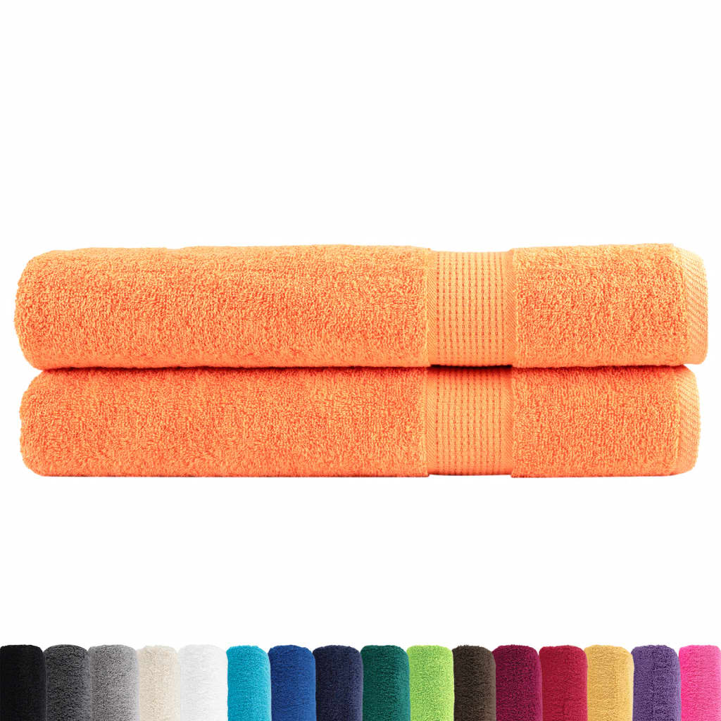 Vidaxl Handdicher Sole 2 PCS 600 g m²pose 100x200 cm orange