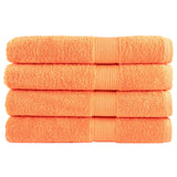 Vidaxl brisače Solund 4 St 600 g m² 100x200 cm oranžna