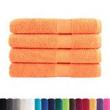 Vidaxl brisače Solund 4 St 600 g m² 100x200 cm oranžna