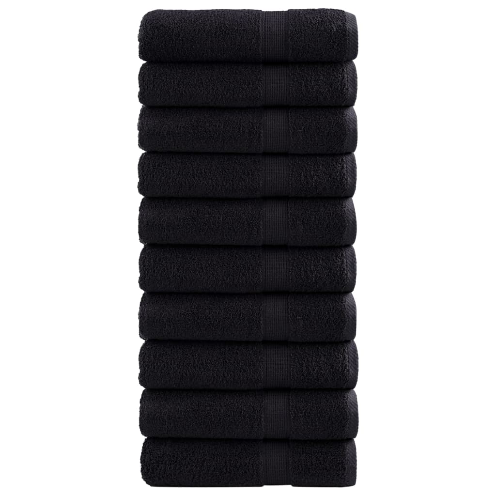 Vidaxl badehåndklæder Solund 10 st 600 g m² 70x140 cm sort