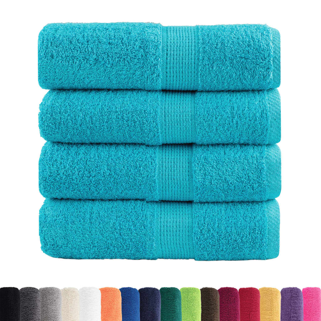 Vidaxl Guest Wipes Solund 4 Pcs 600 g m² 30x30 cm turkis