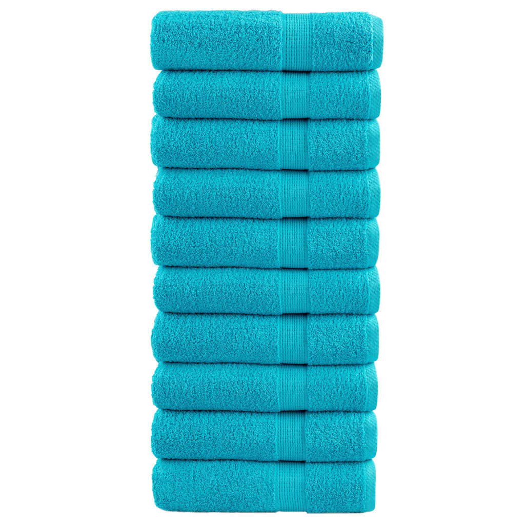 Vidaxl Towel Sole 10 PCs 600 g m²/x100 cm türkis