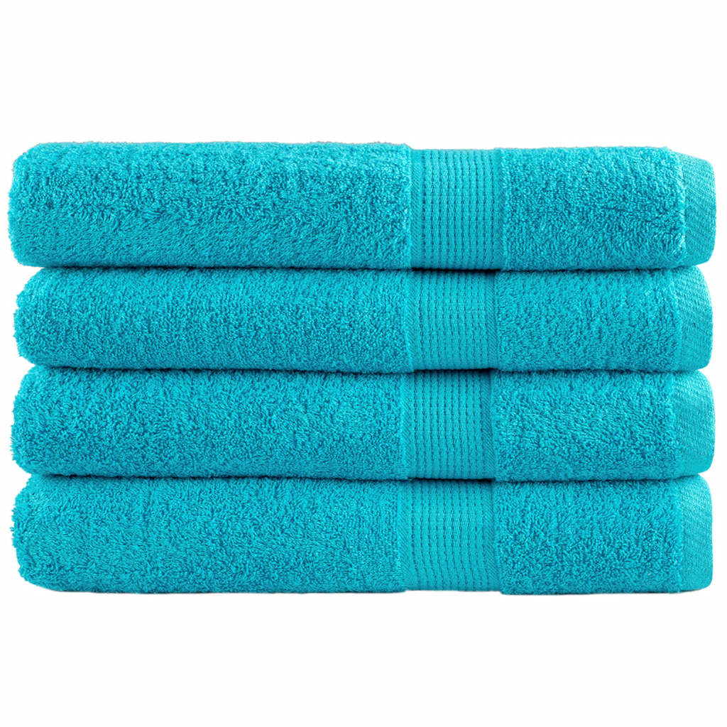 Vidaxl Sauna Cloths Solund 4 ks 600 g m² 80x200 cm tyrkysové