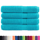 Vidaxl Sauna Cloths Solund 4 ks 600 g m² 80x200 cm tyrkysové