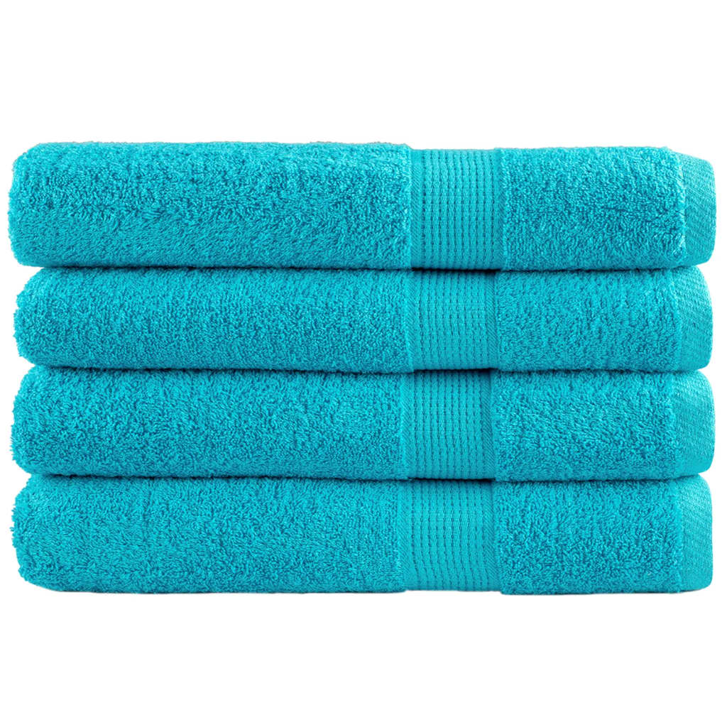 Vidaxl Towels Solund 4 pcs 600 g m² 100x200 cm Turquoise