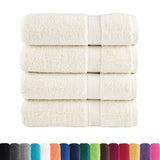 Serviettes de bain Vidaxl Solund 4 PCS 600 g m² 70x140 cm Crème -Colored