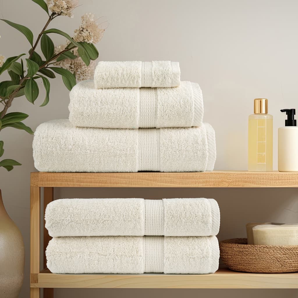 Serviettes de bain Vidaxl Solund 4 PCS 600 g m² 70x140 cm Crème -Colored