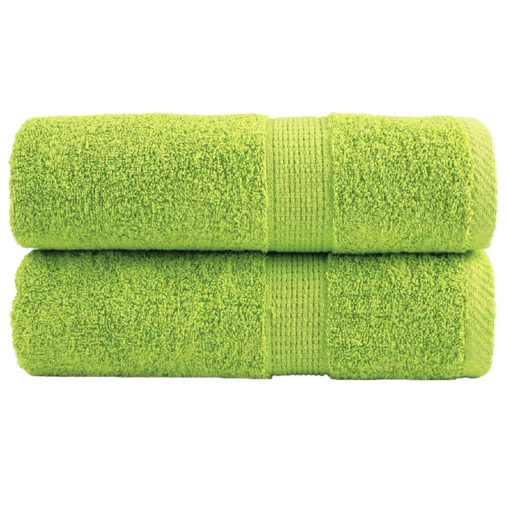 Vidaxl invité lingettes solund 2 pcs 600 g m² 30x50 cm vert pomme