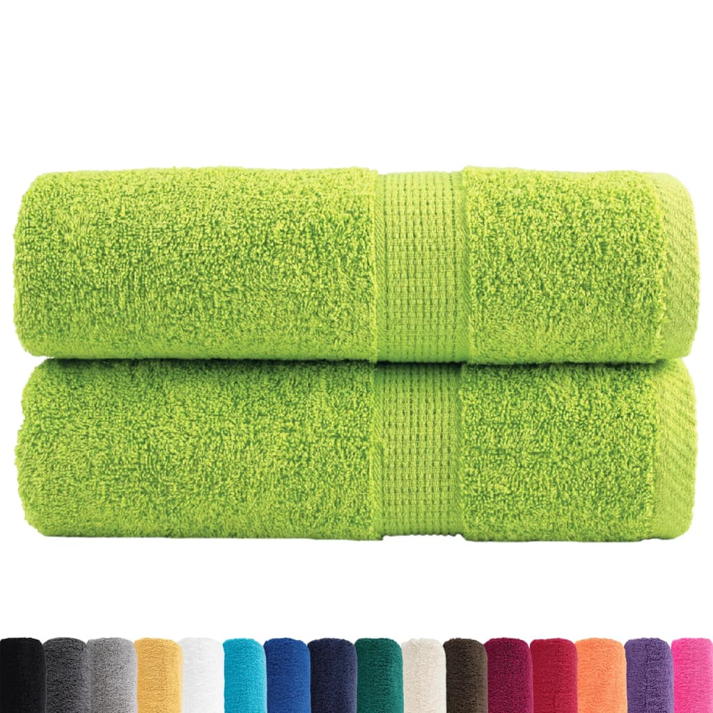 Vidaxl invité lingettes solund 2 pcs 600 g m² 30x50 cm vert pomme