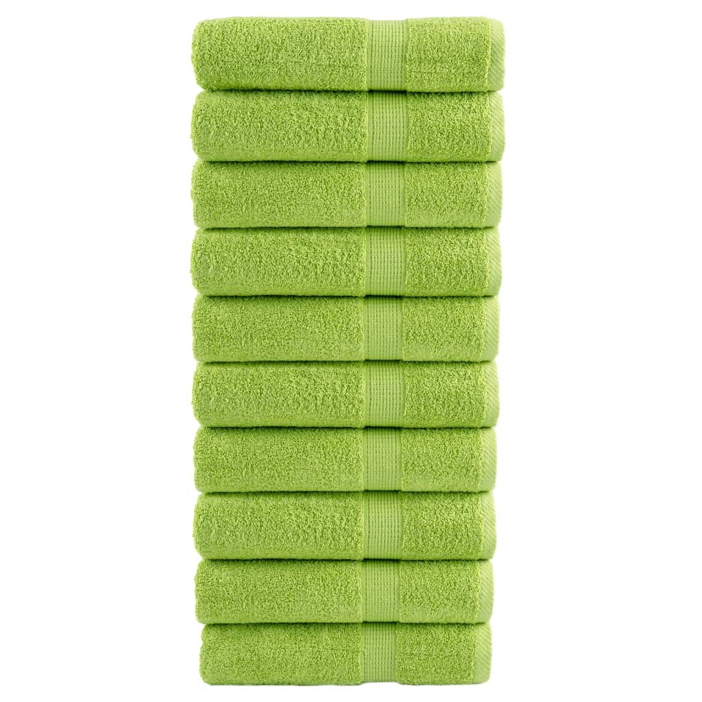 Vidaxl Towels Solund 10 pcs 600 g m² 50x100 cm apple green