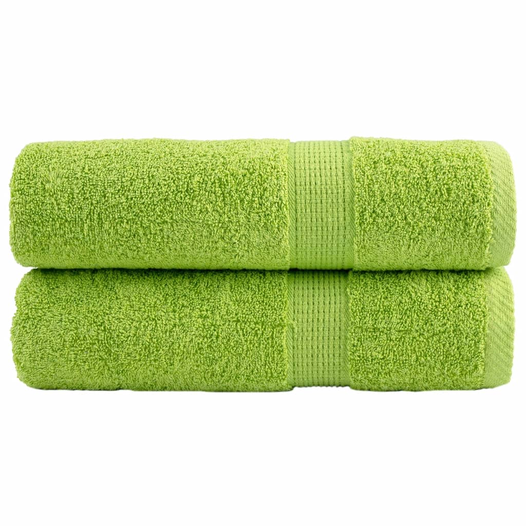 Vidaxl Bad Towel loliten 2 PCS 600 g m² Wéi 70440 cm Apple gréng