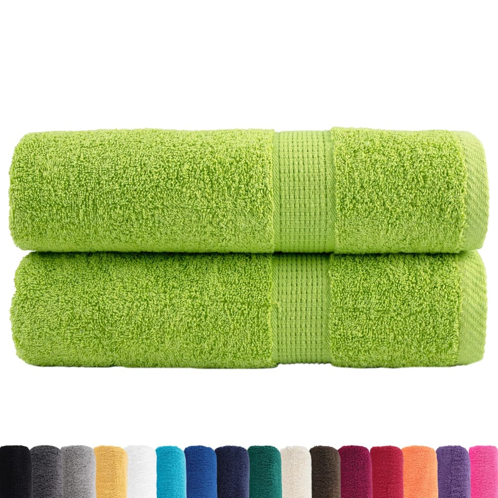 Vidaxl Bad Towel loliten 2 PCS 600 g m² Wéi 70440 cm Apple gréng