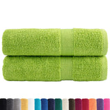 Vidaxl Bad Towel loliten 2 PCS 600 g m² Wéi 70440 cm Apple gréng