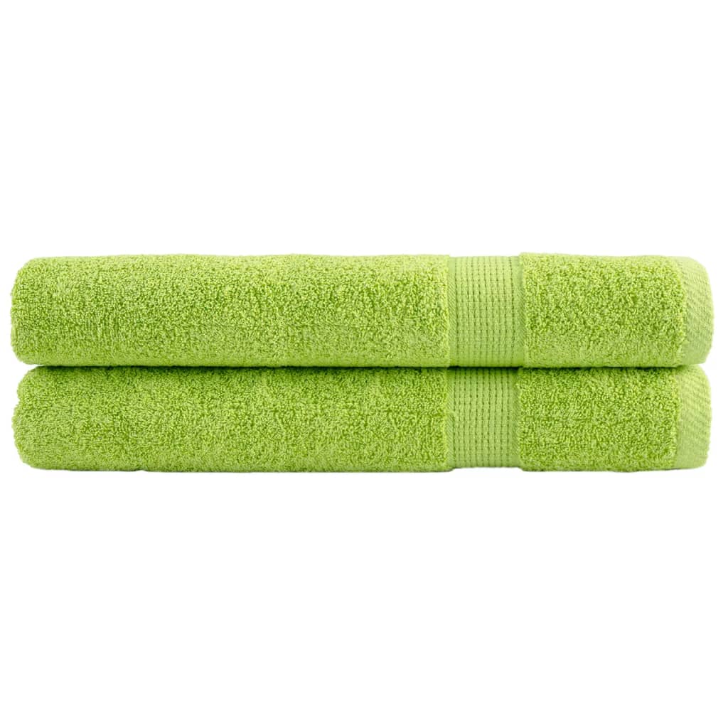Vidaxl savna krpe Solund 2 PCS 600 g m² 80x200 cm jabolčna zelena