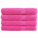 Vidaxl Handdicher Sole 4 st 600 g m² ass 100x200 cm rosa