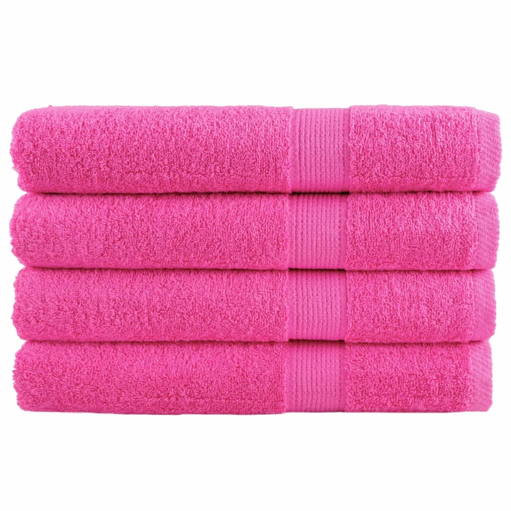 Vidaxl Handdicher Sole 4 st 600 g m² ass 100x200 cm rosa
