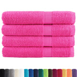 Vidaxl Handdicher Sole 4 st 600 g m² ass 100x200 cm rosa