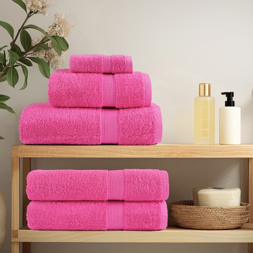 Vidaxl Handdicher Sole 4 st 600 g m² ass 100x200 cm rosa