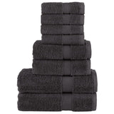 Vidaxl 8-Stück-Handtuch-Set Solund 600 g m² Anthrazitfarben