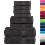 Vidaxl 8-Stück-Handtuch-Set Solund 600 g m² Anthrazitfarben